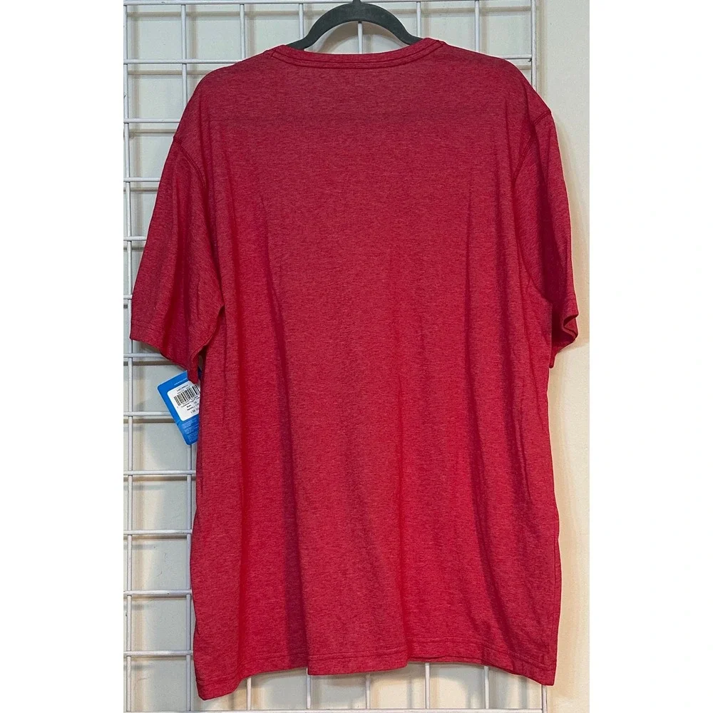 Columbia Mens Thistletown Park Crew‎ T-Shirt Red Heather Omni-Wick size 1X NEW